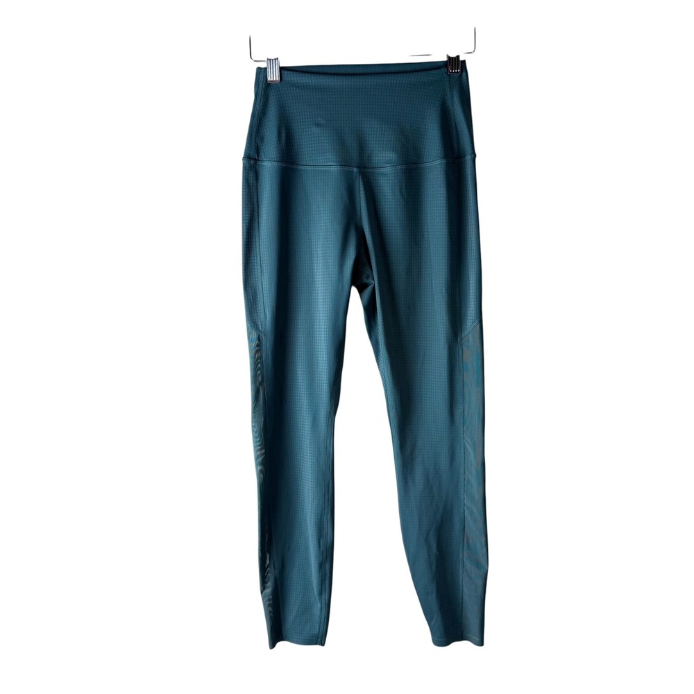 Tavi Noir Womens Medium‎ Green High Waist Leggings Mesh Trim Athletic